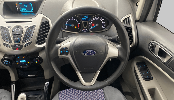 2015 Ford Ecosport TITANIUM 1.5L DIESEL (OPT), Diesel, Manual, 1,09,048 km, Steering Wheel Close Up