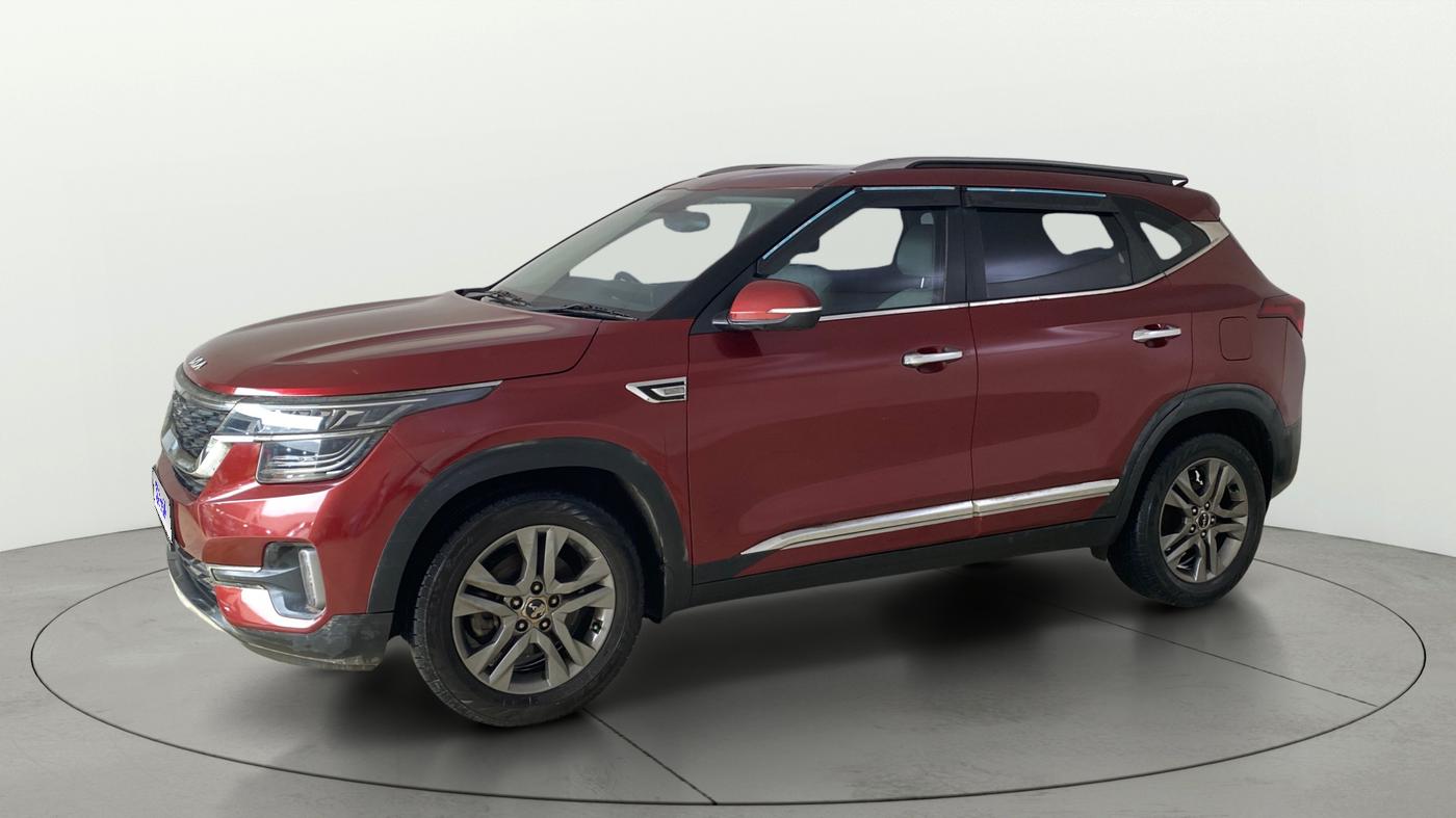 2021 KIA SELTOS HTX 1.5 PETROL, Petrol, Manual, 1,02,429 km, Left Front Diagonal