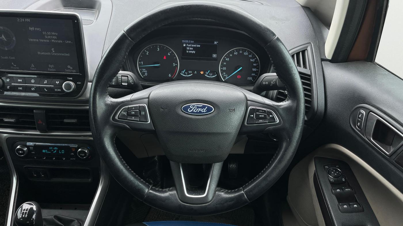 2020 Ford Ecosport TITANIUM 1.5L DIESEL, Diesel, Manual, 99,481 km, Steering Wheel Close Up