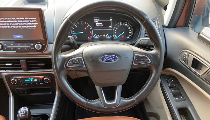2020 Ford Ecosport TITANIUM 1.5L DIESEL, Diesel, Manual, 1,00,290 km, Steering Wheel Close Up