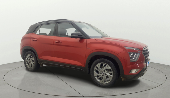 2021 Hyundai Creta SX (O) 1.4 TURBO DCT DUAL TONE, Petrol, Automatic, 64,701 km, Right Front Diagonal