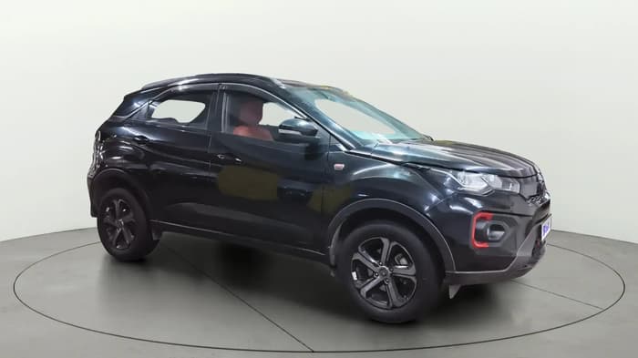 2023 Tata NEXON XZA PLUS LUX SUNROOF RED DARK DIESEL, Diesel, Automatic, 63,901 km, Right Front Diagonal