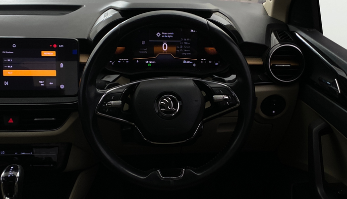 2022 Skoda SLAVIA STYLE 1.0L TSI AT, Petrol, Automatic, 48,122 km, Steering Wheel Close Up