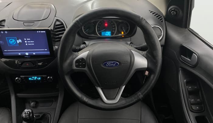 2017 Ford New Figo TITANIUM 1.2 PETROL MT, Petrol, Manual, 77,796 km, Steering Wheel Close Up