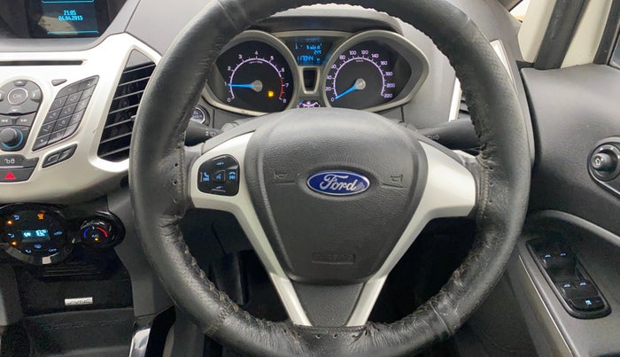 2016 Ford Ecosport TITANIUM 1.5L PETROL, Petrol, Manual, 1,17,021 km, Steering Wheel Close Up