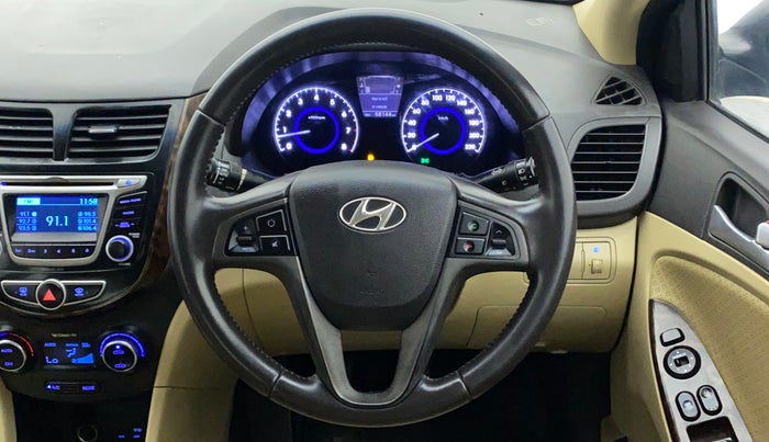 2015 Hyundai Verna 1.6 VTVT SX, Petrol, Manual, 58,144 km, Steering Wheel Close Up