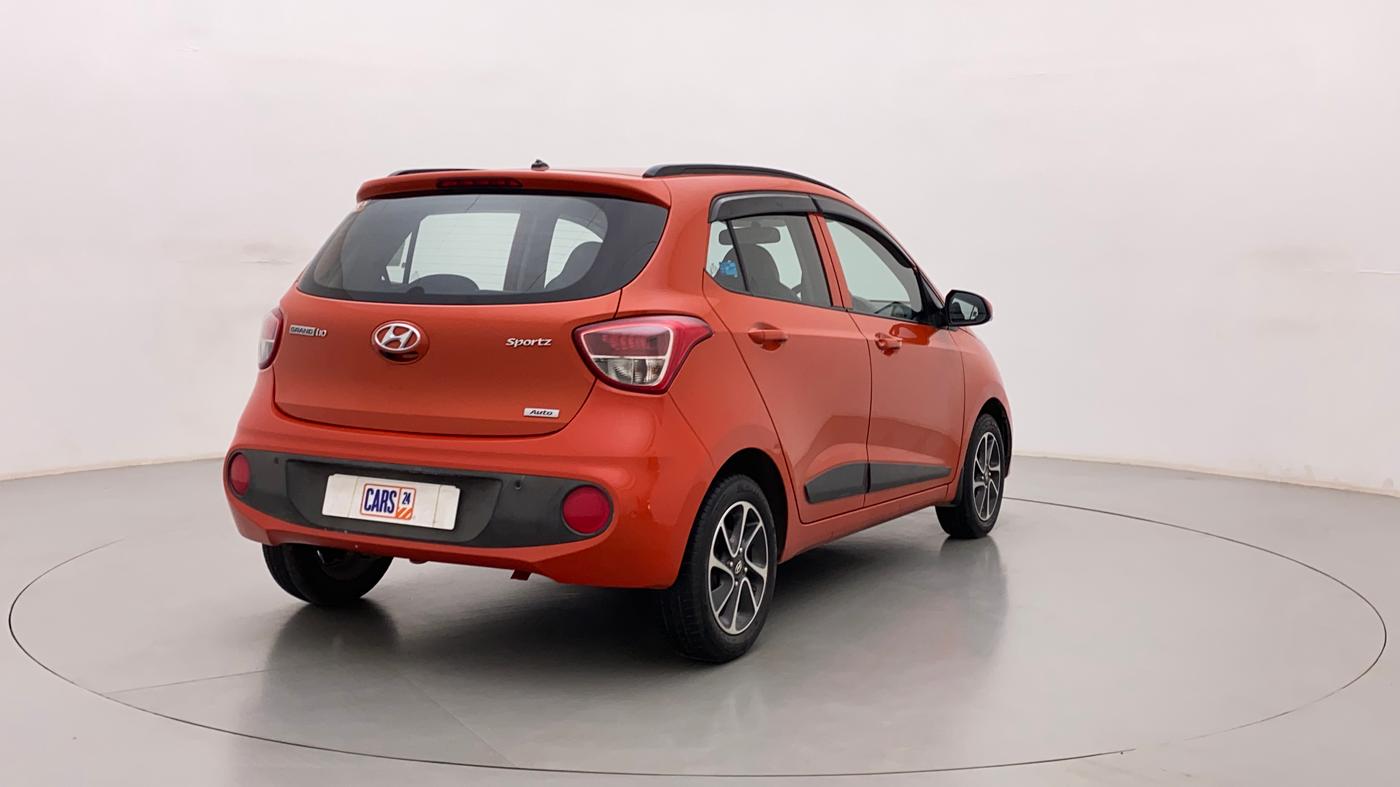 2017 Hyundai Grand i10 SPORTZ (O) AT 1.2 KAPPA VTVT, Petrol, Automatic, 17,864 km, Right Back Diagonal