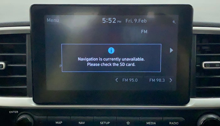 2022 Hyundai VENUE SX PLUS 1.0 TURBO DCT, Petrol, Automatic, 1,316 km, Infotainment system - GPS Card not working/missing