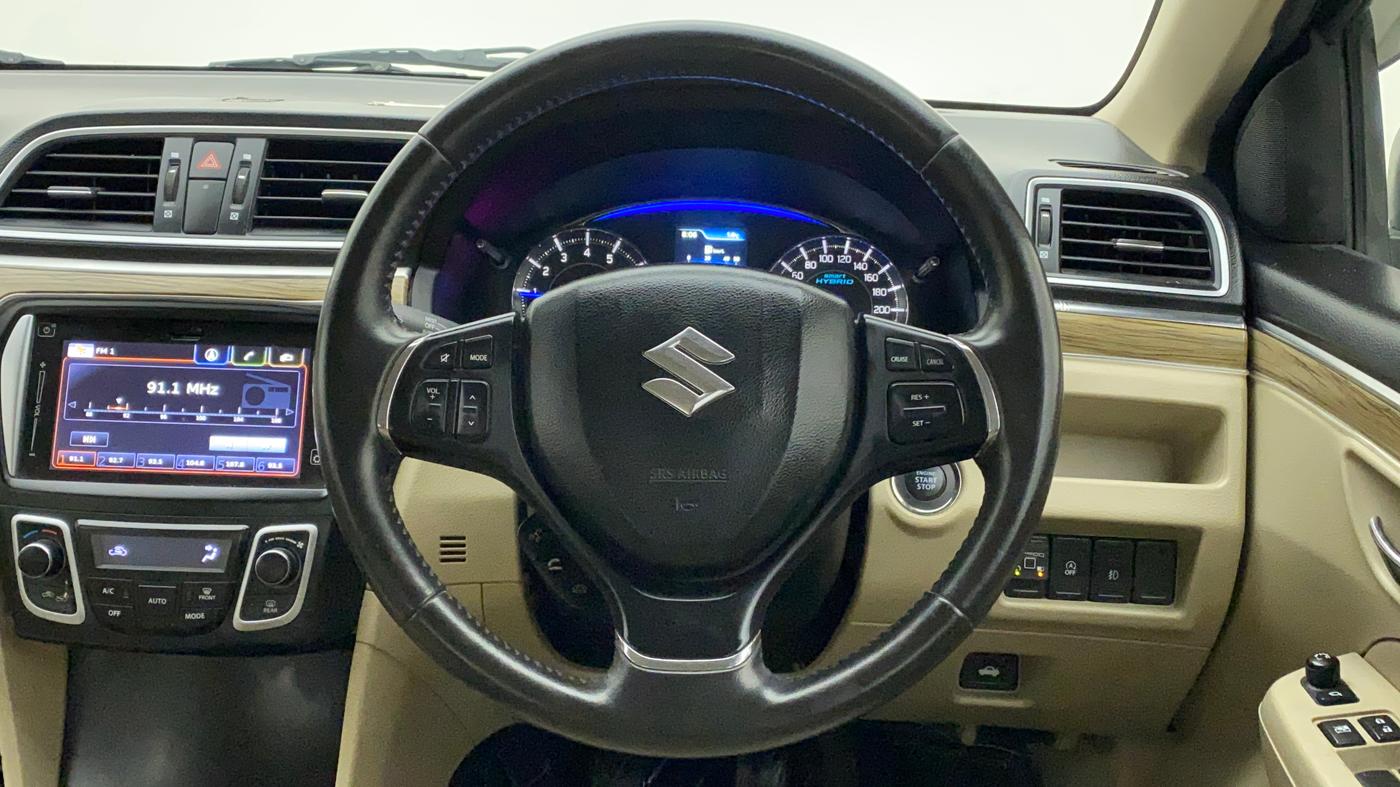 2019 Maruti Ciaz ALPHA 1.5 SHVS PETROL, CNG, Manual, 41,301 km, Steering Wheel Close Up