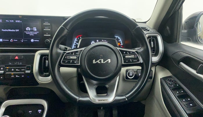 2022 KIA SONET HTX 1.0 IMT, Petrol, Manual, 30,117 km, Steering Wheel Close Up