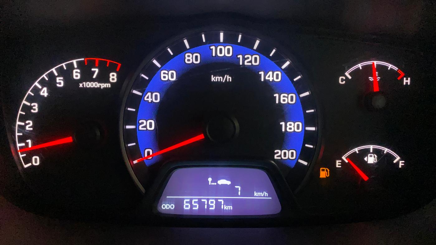 2014 Hyundai Xcent S 1.2, Petrol, Manual, 65,844 km, Odometer Image