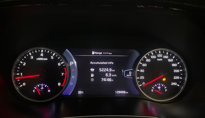 2019 KIA SELTOS GTX PLUS DCT 1.4 PETROL, Petrol, Automatic, 1,29,469 km, Odometer Image