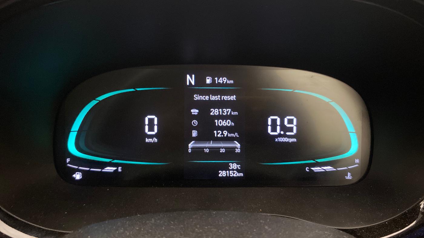 2024 Hyundai EXTER SX(O) CONNECT 1.2 AMT DUAL TONE, Petrol, Automatic, 28,151 km, Odometer Image