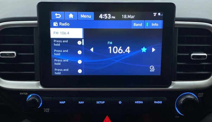 2019 Hyundai VENUE SX PLUS 1.0 TURBO DCT, Petrol, Automatic, 76,548 km, Infotainment System