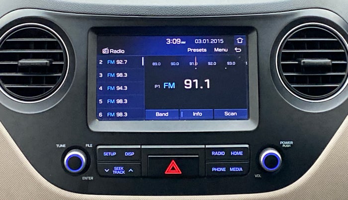 2018 Hyundai Xcent SX 1.2, Petrol, Manual, 38,601 km, Infotainment System