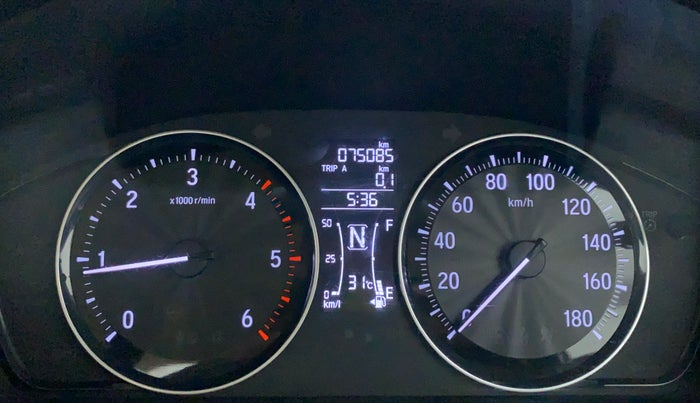 2018 Honda Amaze 1.5 V CVT I-DTEC, Diesel, Automatic, 75,137 km, Odometer Image