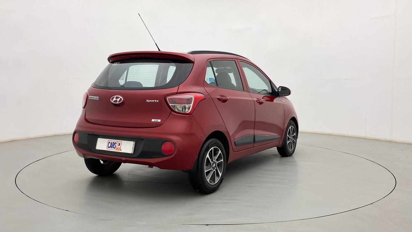 2019 Hyundai Grand i10 SPORTZ AT 1.2 KAPPA VTVT, Petrol, Automatic, 99,758 km, Right Back Diagonal