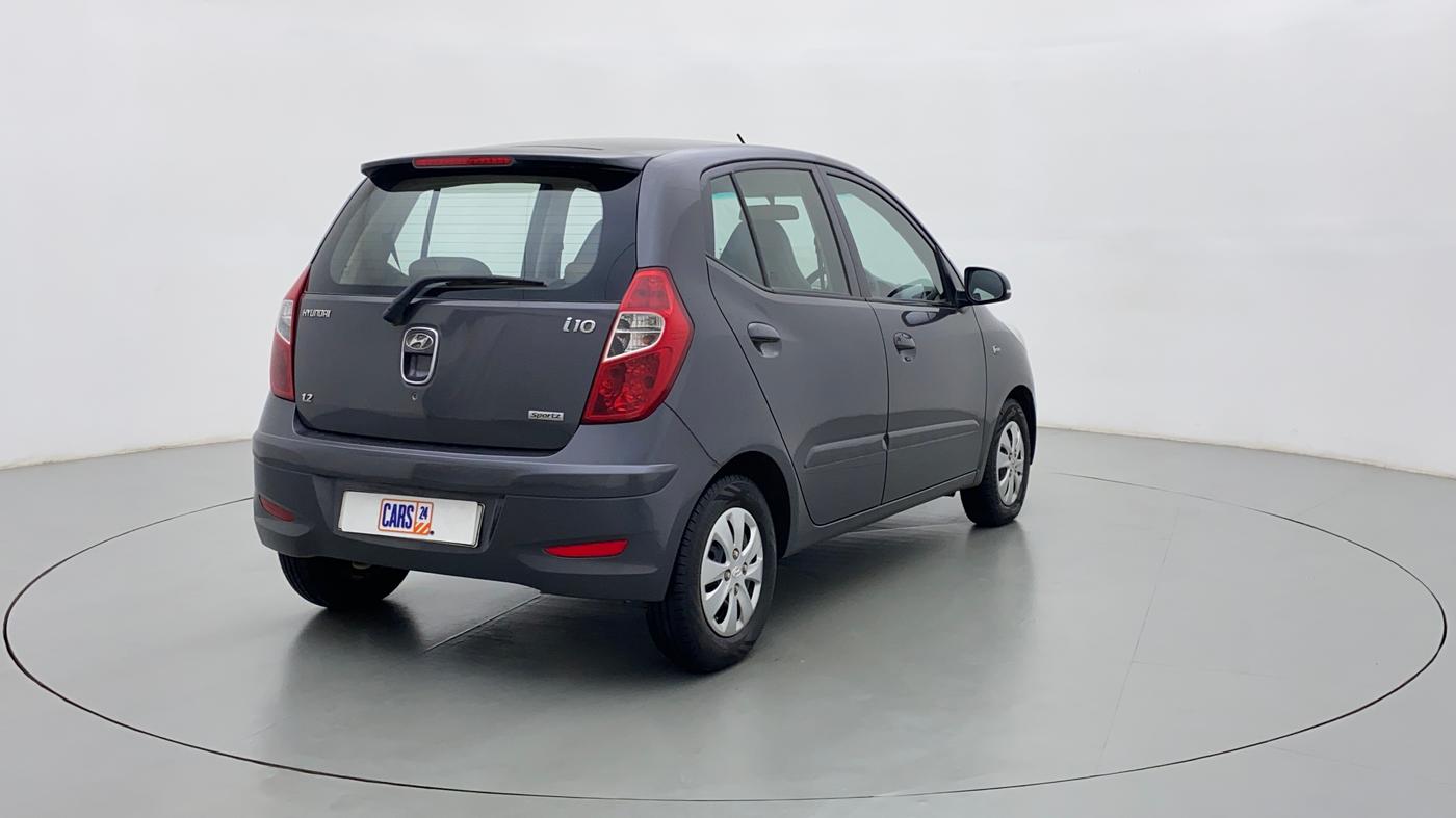 2011 Hyundai i10 SPORTZ 1.2 KAPPA2, Petrol, Manual, 23,178 km, Right Back Diagonal
