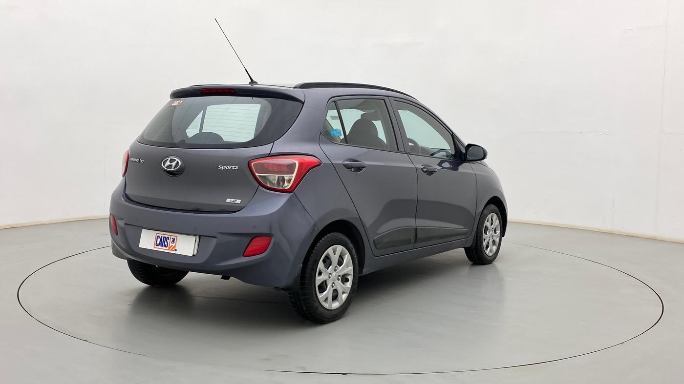 2015 Hyundai Grand i10 SPORTZ 1.2 KAPPA VTVT, Petrol, Manual, 75,475 km, Right Back Diagonal