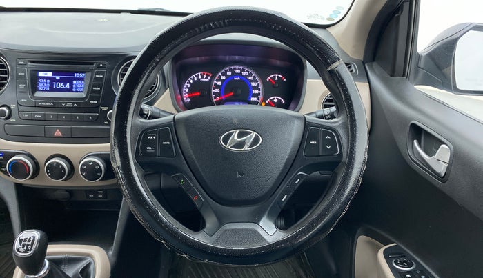2015 Hyundai Grand i10 SPORTZ 1.2 KAPPA VTVT, Petrol, Manual, 75,475 km, Steering Wheel Close Up