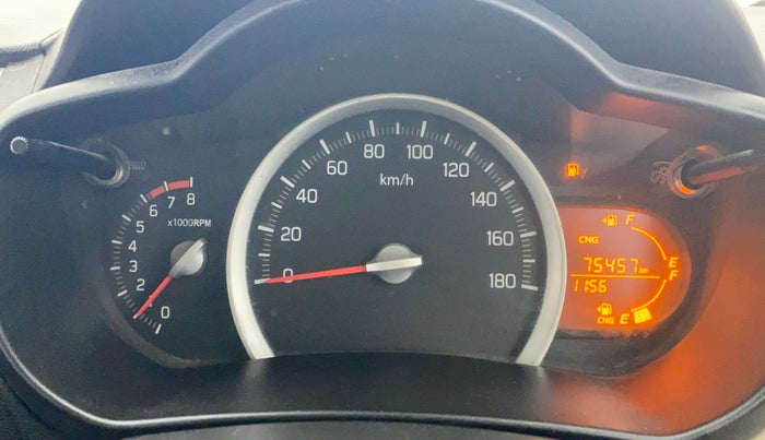 2020 Maruti Celerio VXI CNG, CNG, Manual, 75,445 km, Odometer Image