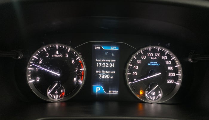 2022 Maruti BREZZA ZXI + AT SMART HYBRID, Petrol, Automatic, 80,733 km, Odometer Image