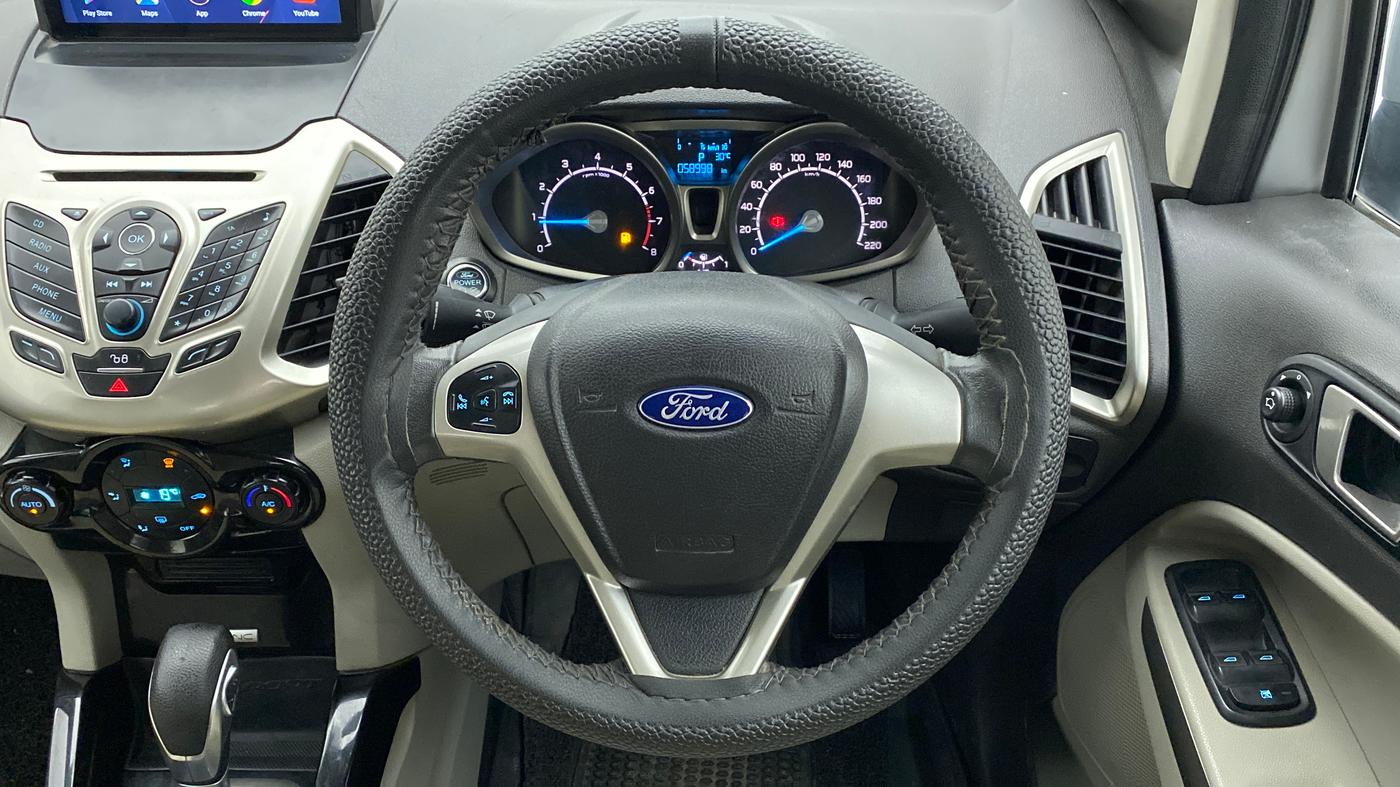 2016 Ford Ecosport TITANIUM 1.5L PETROL AT, CNG, Automatic, 60,431 km, Steering Wheel Close Up