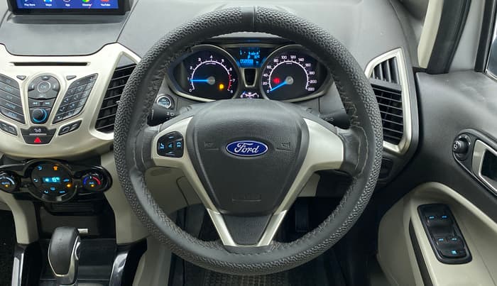 2016 Ford Ecosport TITANIUM 1.5L PETROL AT, CNG, Automatic, 60,431 km, Steering Wheel Close Up