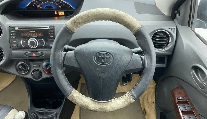 2013 Toyota Etios G, Petrol, Manual, 82,590 km, Steering Wheel Close Up