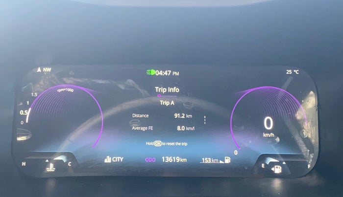 2023 Tata NEXON FEARLESS + SUNROOF DUAL TONE 1.2 PETROL, Petrol, Manual, 13,619 km, Odometer Image