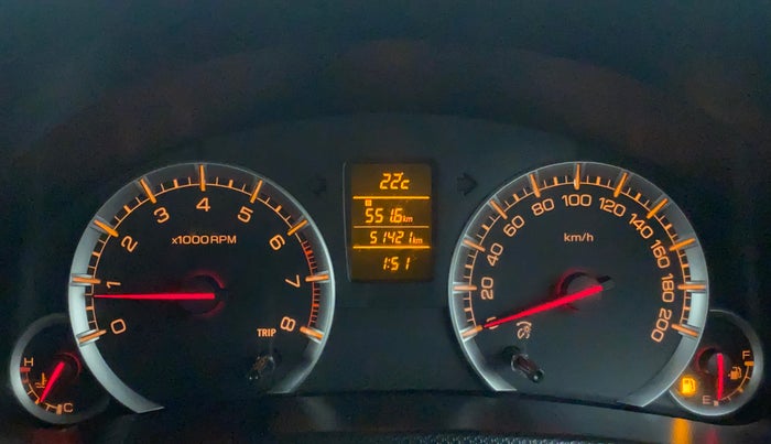 2017 Maruti Swift ZXI, Petrol, Manual, 51,421 km, Odometer Image