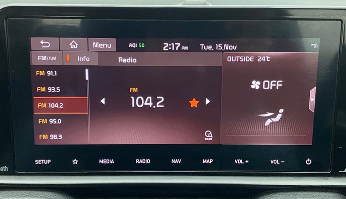 2020 KIA SONET GTX PLUS DCT 1.0, Petrol, Automatic, 27,728 km, Infotainment System