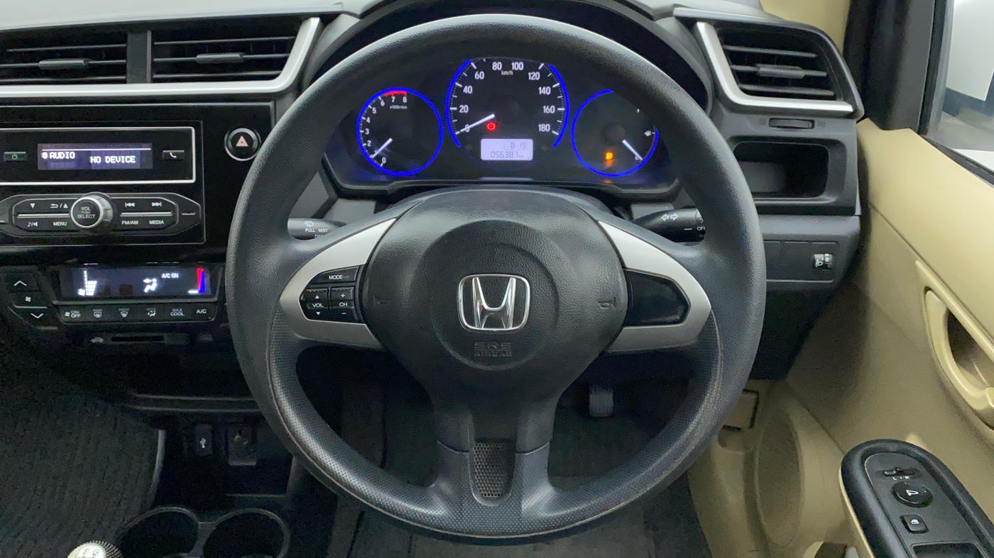 2018 Honda Brio S(O) MT, Petrol, Manual, 56,387 km, Steering Wheel Close Up
