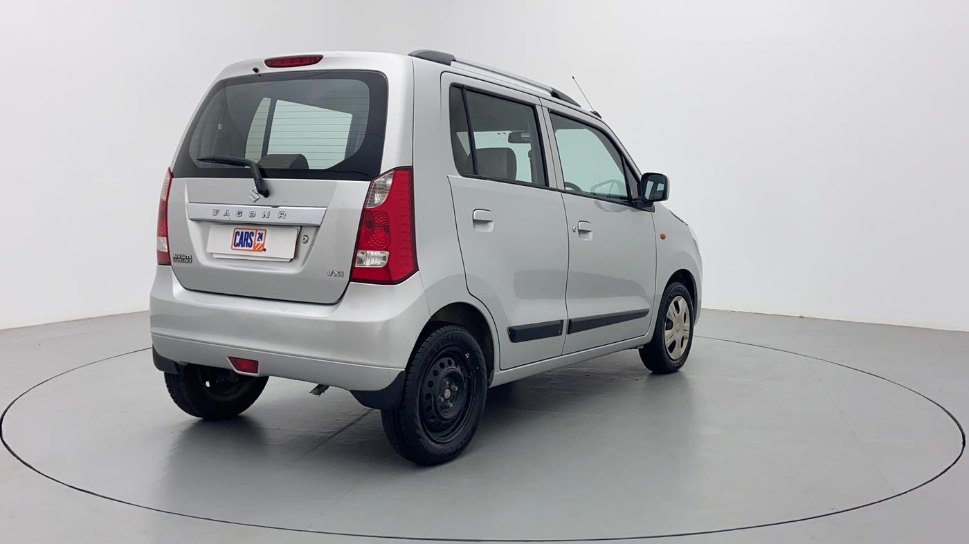 2011 Maruti Wagon R 1.0 VXI, Petrol, Manual, 70,353 km, Right Back Diagonal (45- Degree) View