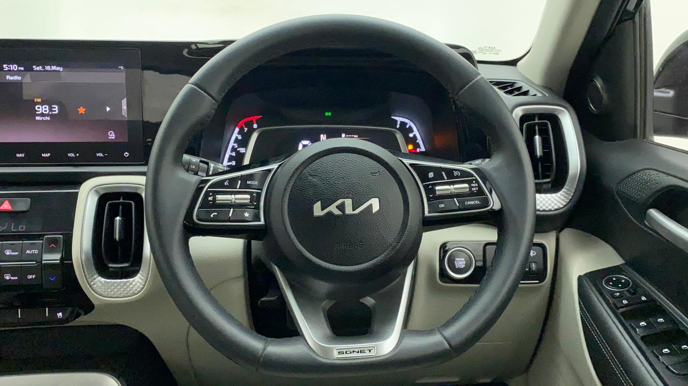 2022 KIA SONET HTX PLUS 1.0 IMT, Petrol, Manual, 14,324 km, Steering Wheel Close Up