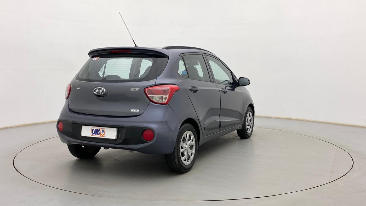2019 Hyundai Grand i10 SPORTZ 1.2 KAPPA VTVT, Petrol, Manual, 1,12,010 km, Right Back Diagonal