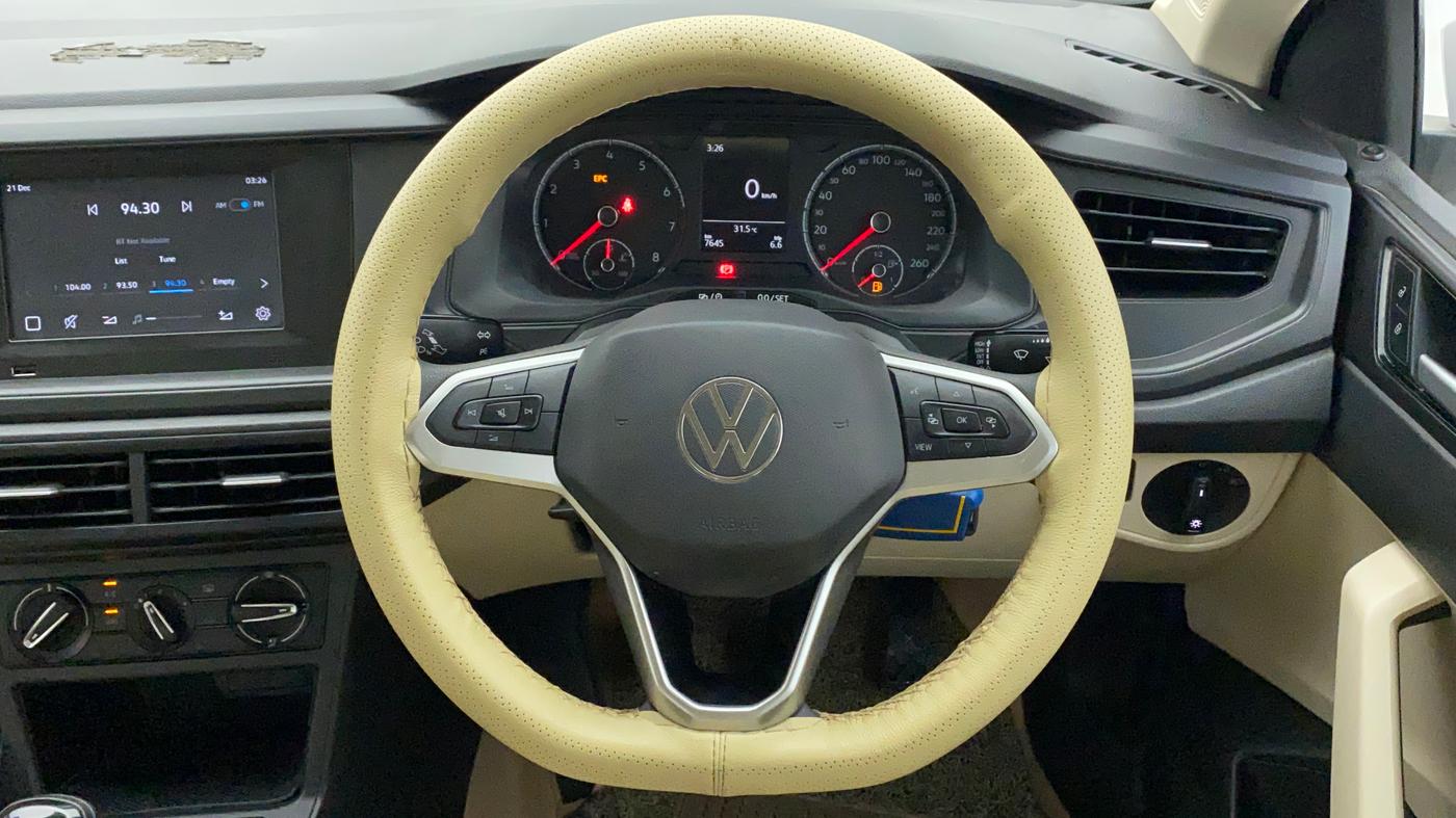2023 Volkswagen VIRTUS COMFORTLINE TSI 1.0 MT, Petrol, Manual, 7,645 km, Steering Wheel Close Up
