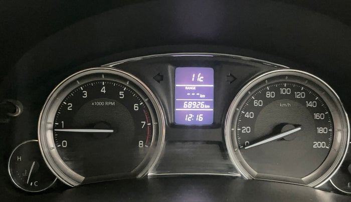 2017 Maruti Ciaz ZXI+, Petrol, Manual, 68,922 km, Odometer Image