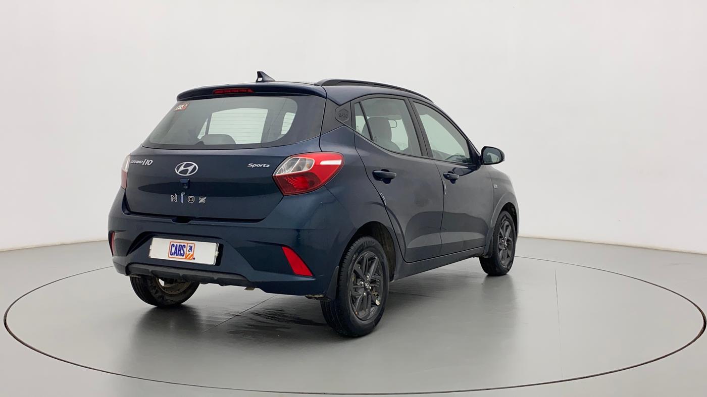 2020 Hyundai GRAND I10 NIOS SPORTZ AMT 1.2 KAPPA VTVT, Petrol, Automatic, 22,849 km, Right Back Diagonal