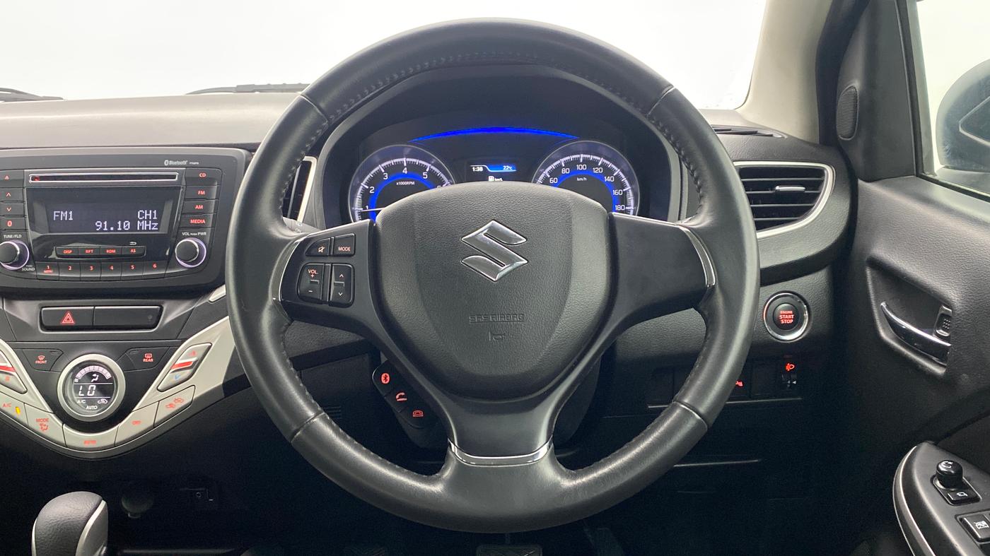 2017 Maruti Baleno ZETA 1.2 K12 AMT, Petrol, Automatic, 22,390 km, Steering Wheel Close Up
