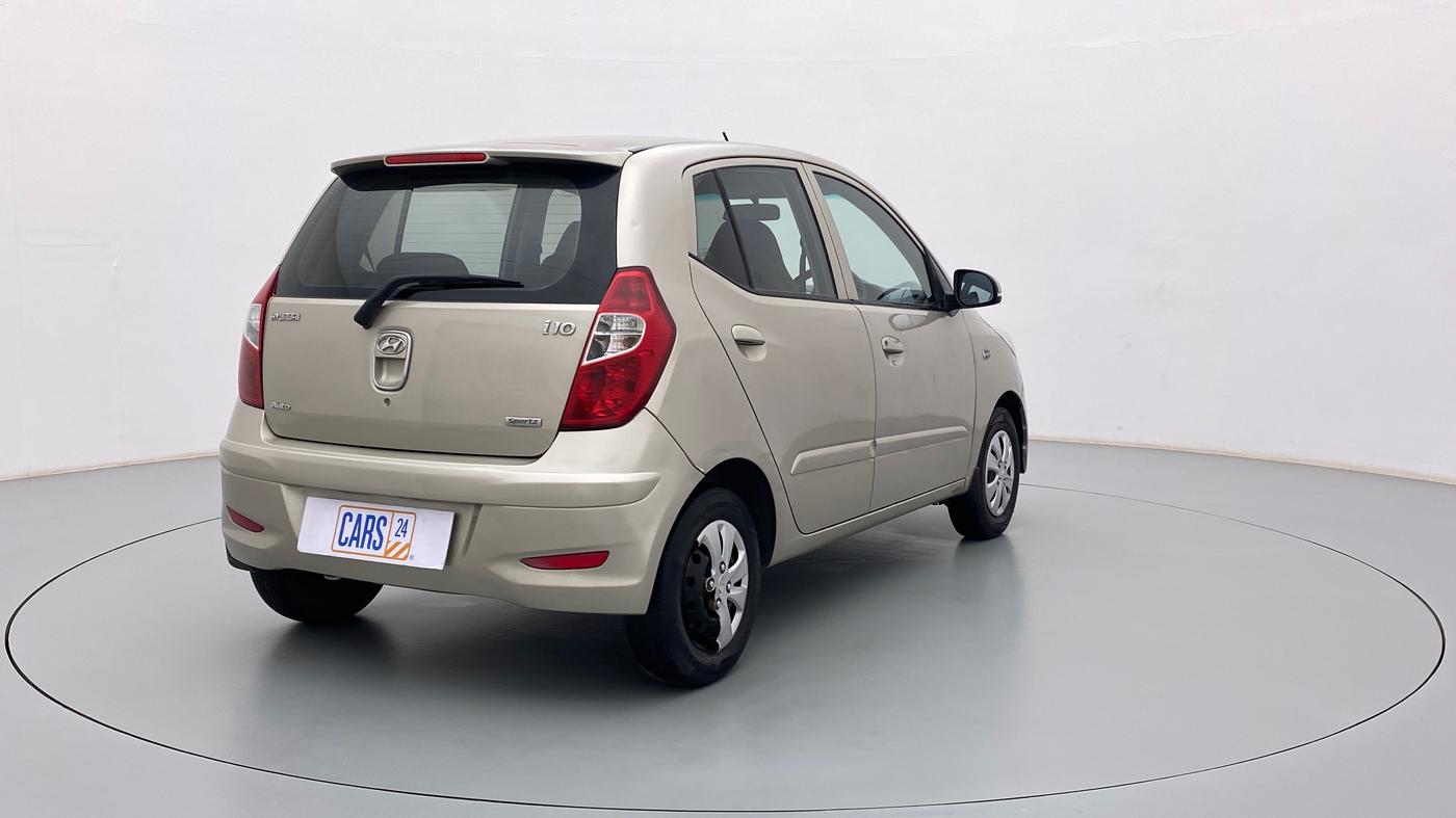 2012 Hyundai i10 SPORTZ 1.2 AT, Petrol, Automatic, 76,041 km, Right Back Diagonal