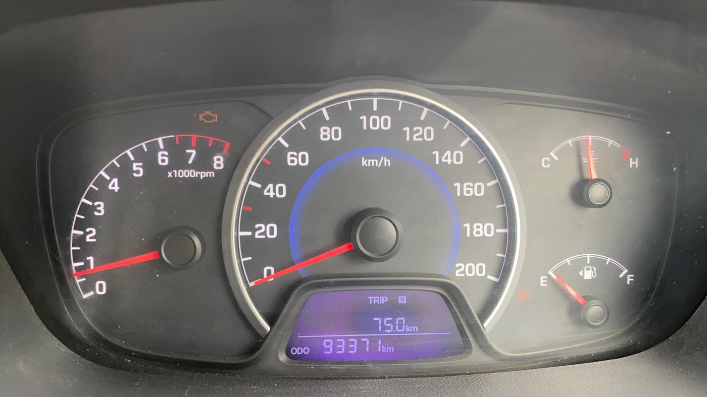 2013 Hyundai Grand i10 MAGNA 1.2 KAPPA VTVT, Petrol, Manual, 93,343 km, Odometer Image