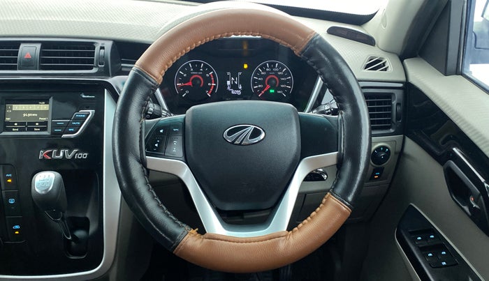 2016 Mahindra Kuv100 K8 6 STR, Petrol, Manual, 16,141 km, Steering Wheel Close Up
