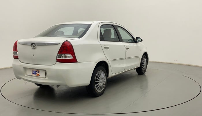 2013 Toyota Etios G, Petrol, Manual, 86,992 km, Right Back Diagonal