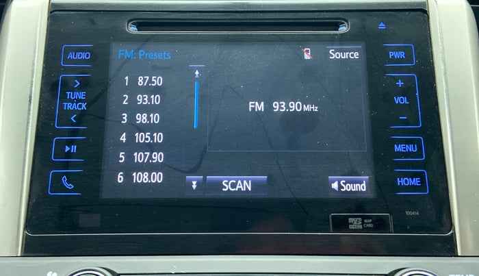 2016 Toyota Innova Crysta 2.4 ZX 7 STR, Diesel, Manual, 1,54,960 km, Infotainment System