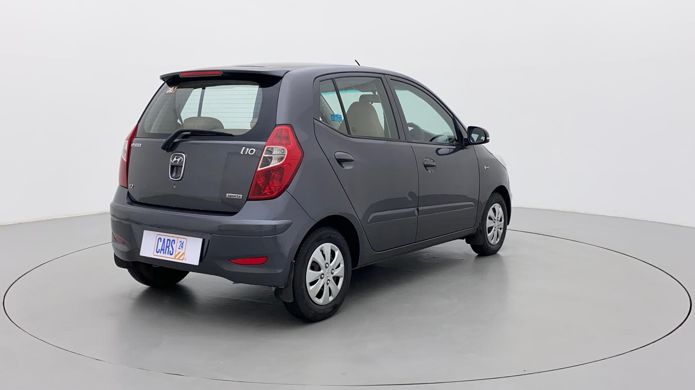 2012 Hyundai i10 SPORTZ 1.2, Petrol, Manual, 39,806 km, Right Back Diagonal