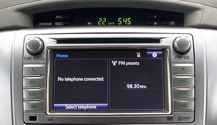 2014 Toyota Innova 2.5 VX 7 STR BS IV, Diesel, Manual, 73,493 km, Infotainment System