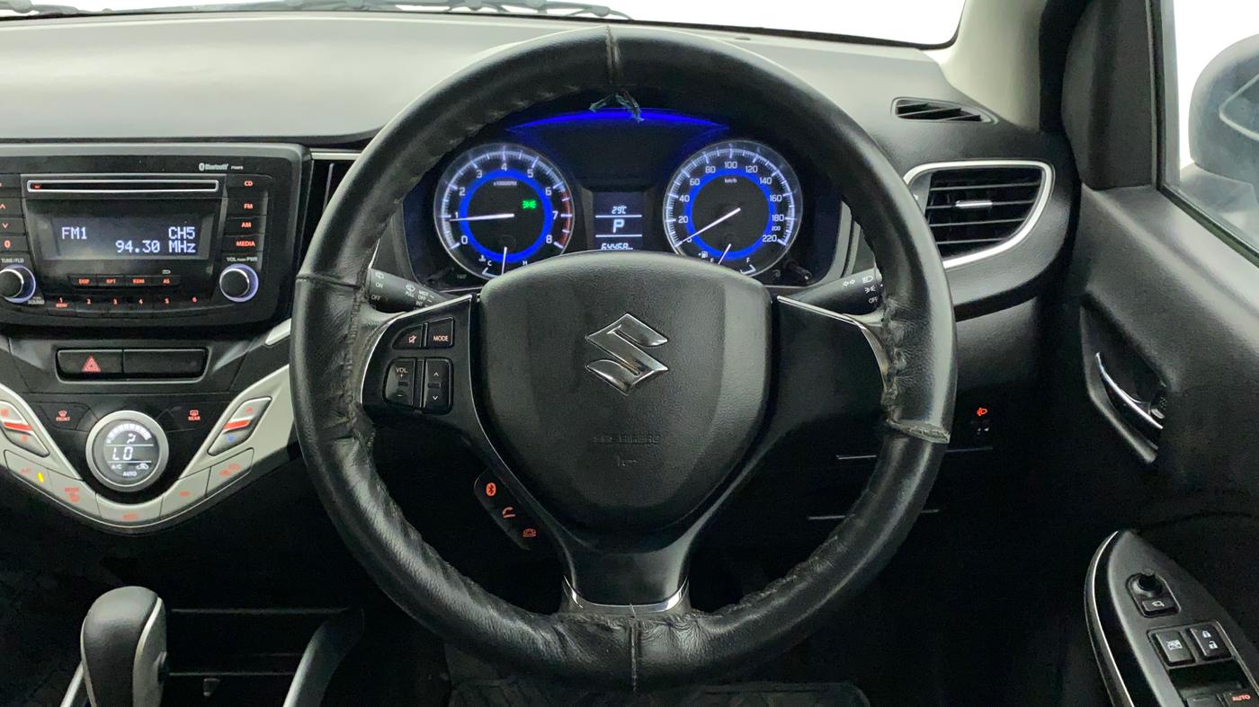 2017 Maruti Baleno DELTA CVT PETROL 1.2, Petrol, Automatic, 64,668 km, Steering Wheel Close Up