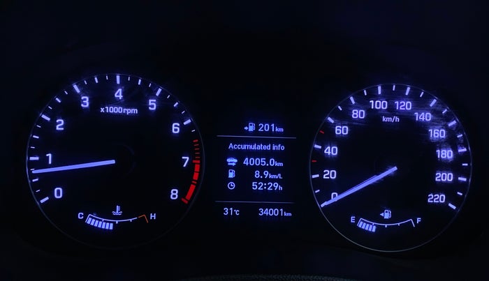 2018 Hyundai Creta SX (O) 1.6 PETROL, Petrol, Manual, 33,998 km, Odometer Image