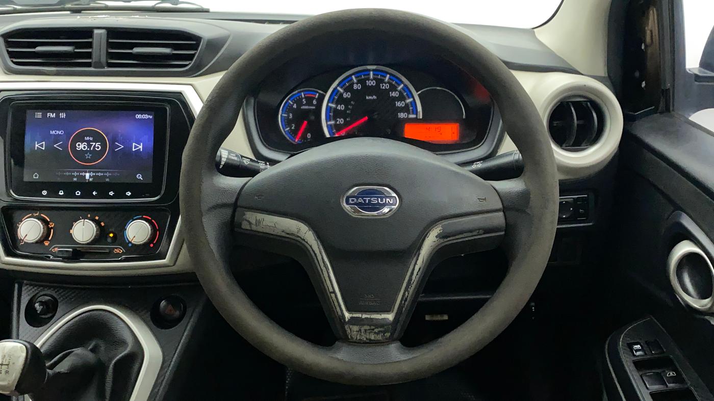 2019 Datsun Go Plus T, Petrol, Manual, 62,493 km, Steering Wheel Close Up